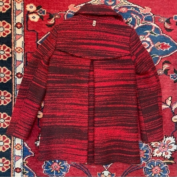 Mackage Marled Wool Blend Leather Trim Coat - Picture 10 of 14